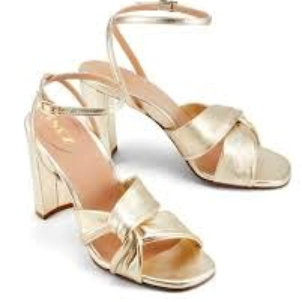 ISO Anabel Inez Soft Gold Block Heel Sandal